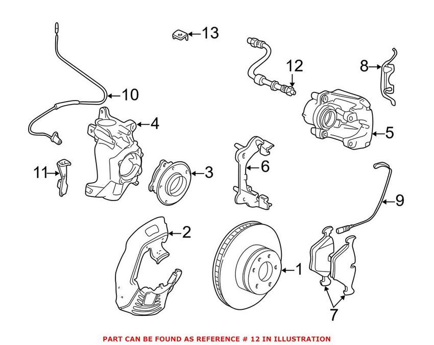 BMW Brake Hose - Front 34326753610